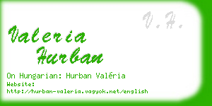 valeria hurban business card